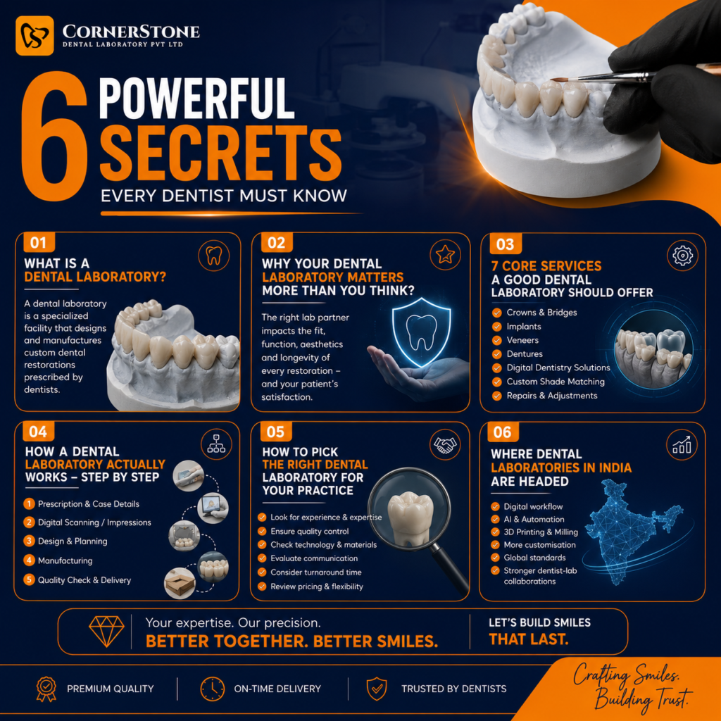 dental laboratory technician crafting dental prosthetics in Bangalore