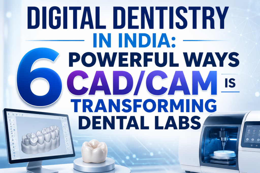 Digital Dentistry in India with CAD/CAM milling machine in a dental laboratory