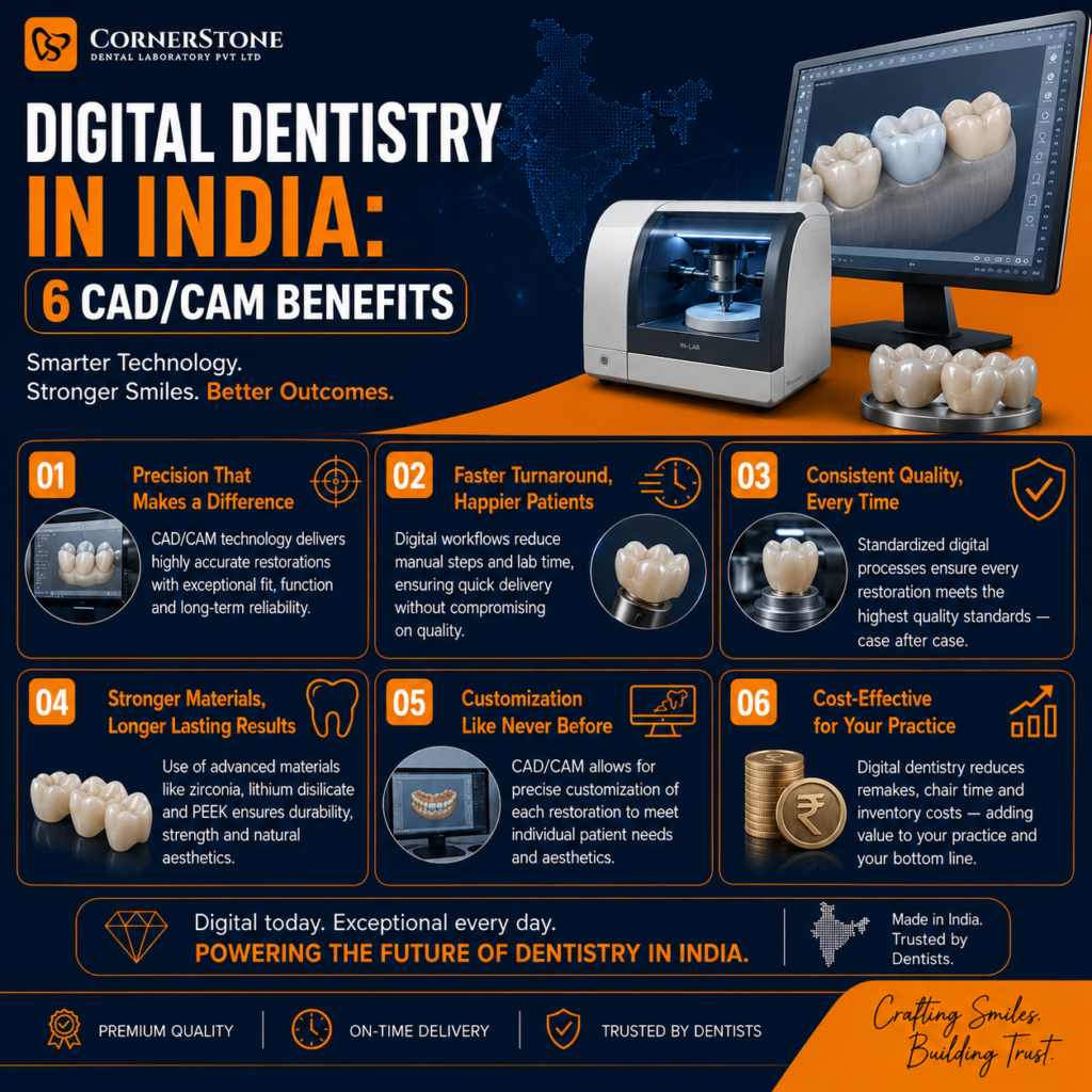 Digital Dentistry in India with CAD/CAM milling machine in a dental laboratory